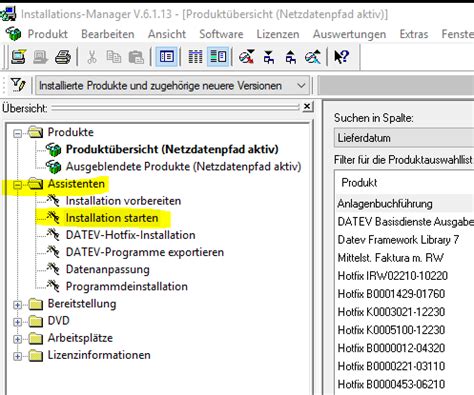 installations manager datev download